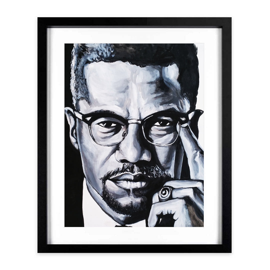 "Malcolm X" A3 Framed Print