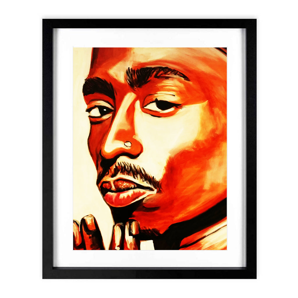 "TUPAC SHAKUR" A3 Framed Print (colour version)