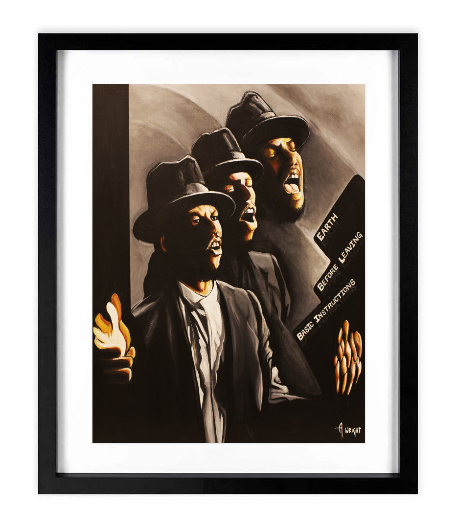 "Benjamin Zephaniah" (Jeremiah Jesus / B.I.B.L.E) – A3 Framed Print