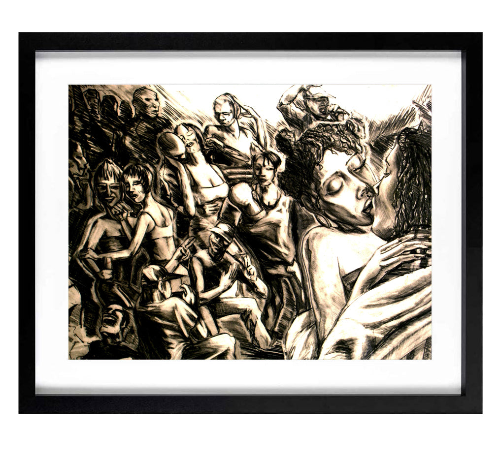 "Kiss" A3 Framed Print
