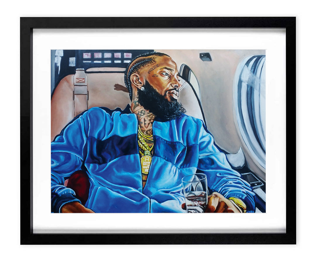"NIPSEY HUSSLE" A3 Framed Print