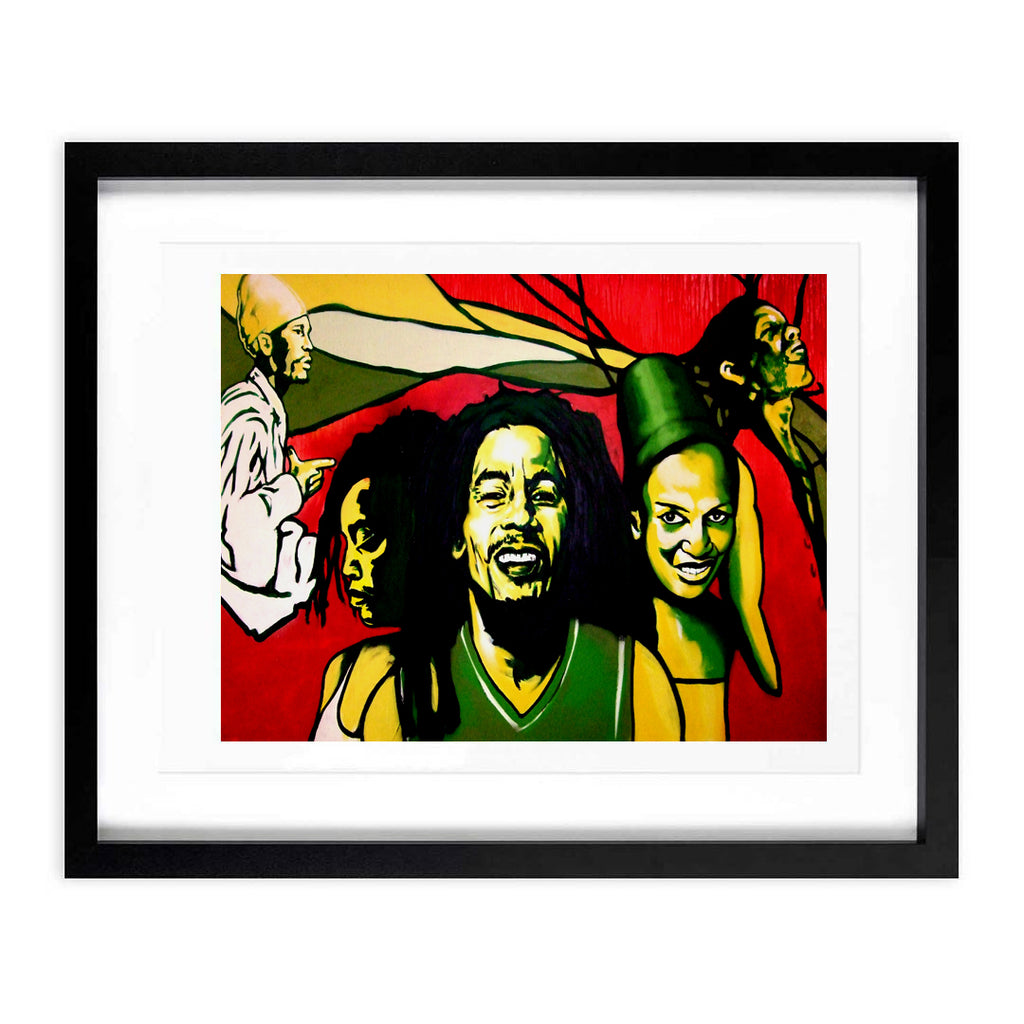 "Red Gold & Green" A3 Framed Print