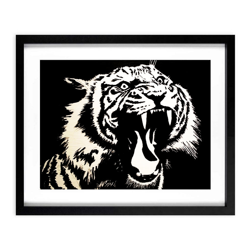 "Roaring Tiger" A3 Framed Print