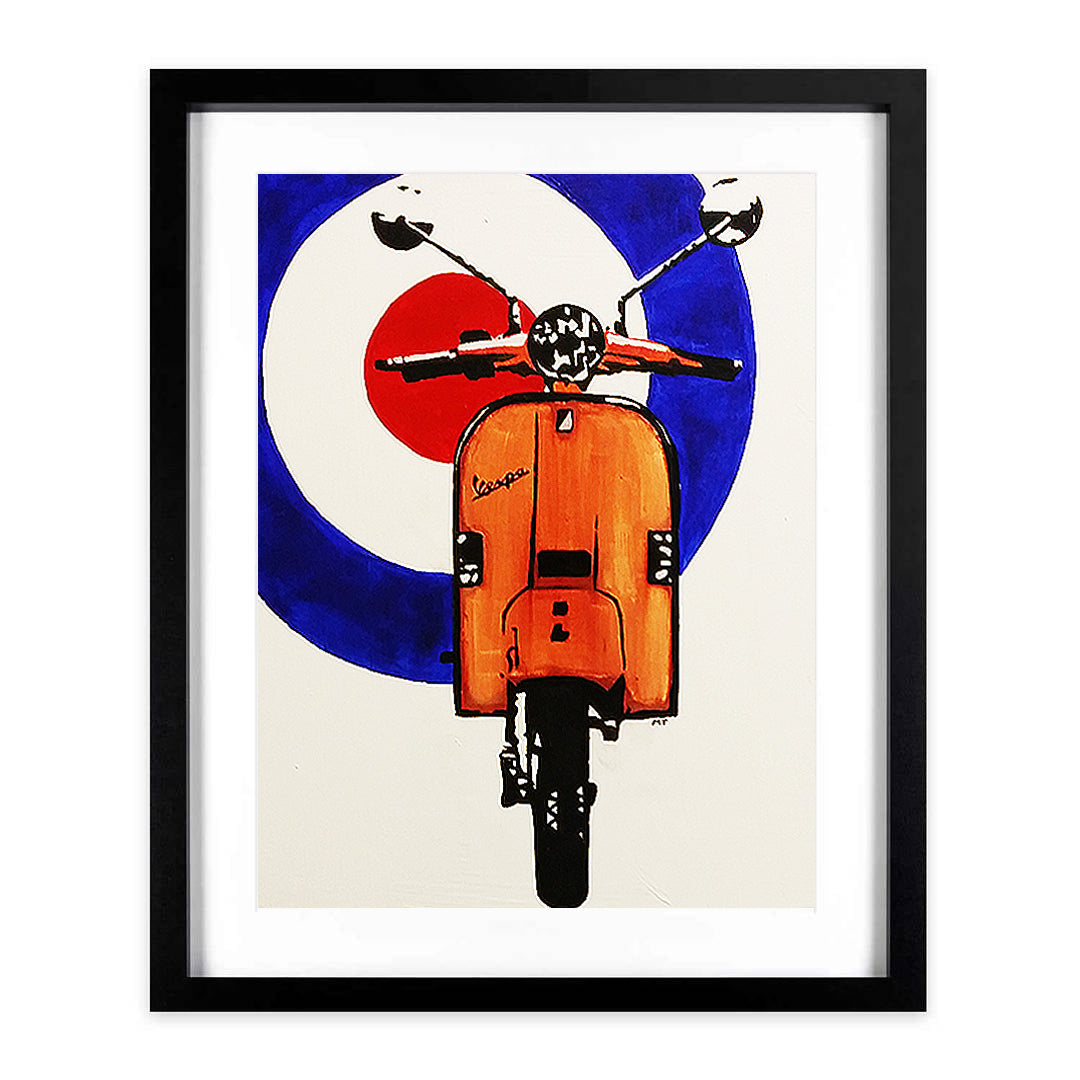 "Vespa Mod" A3 Framed Print
